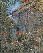 Childe Hassam Old House and Garden,East Hampton,Long Island Sweden oil painting reproduction